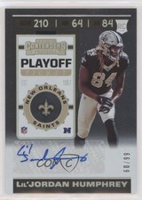 2019 Panini Contenders Rookie Playoff Ticket 60/99 Lil'Jordan Humphrey Auto 0q27