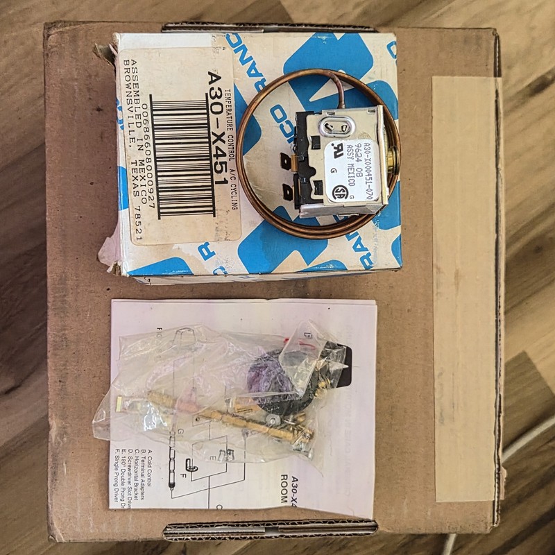 Ranco A30-X451 A/C Cycling Temperature Control Thermostat w/ Capillary Tube 16A