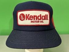 KENDALL Motor Oil Vintage Trucker Hat Cap NWOT Blue/Red Snapback Mesh Foam