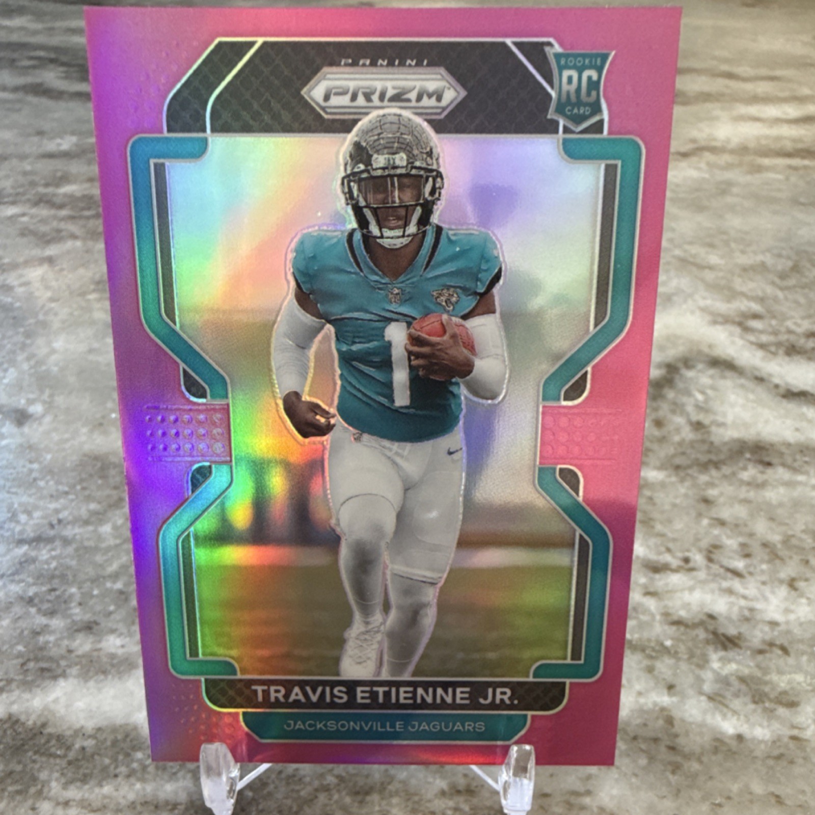Panini 2021 Prizm Pink Prizm Travis Etienne Jr. Jaguars #344 Rookie