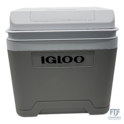 IGLOO IE24DC elektrische Kühlbox, 12V, 24L - kompakter Mini-Kühlschrank, grau, f