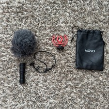 Movo VXR10 Universal Condenser Video Microphone with Shock Mount, Deadcat...