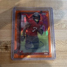 Topps 2025 Chrome Bucky Irving Orange Autograph /25 Tampa Bay Buccaneers