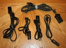 Lot of 5 Vintage Power Cords - Various Manufacturers - Not Tested