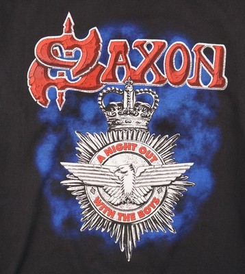 New rare 2006 Saxon Band Black unisex All size shirt D1001