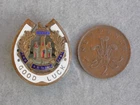 Unusual WW1 period brass and enamel Essex Regiment 'good luck' sweetheart brooch