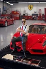 1/18 Figure Enzo Ferrari Sitting, Diorama For Diecast Model Car BBR,MR, Auto Art