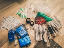 Mega!!! Zestaw do tatuażu Dragonhawk + dodatki 2 maszyny igły zasilacz nakrętki atramentowe 