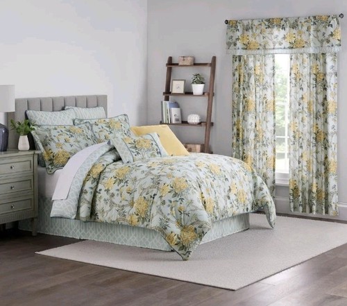 Waverly Mudan Blue Bird Bedding Set /King - Picture 1 of 9