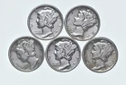 High Grade Lot 1939 1938 1936 1939 1935 Mercury Dime Collection *806