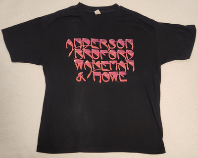 Vintage Anderson Bruford Wakeman and Howe Tour 1989 Original T-Shirt XL