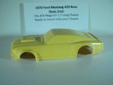 HO scale Slot Car Custom Resin body only 1970 Yellow Ford Mustang Boss Fits AFX