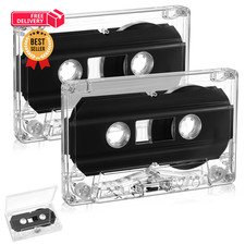 2 Pack Blank Cassette Tape, 60 Minutes Audio Tape Dictating...