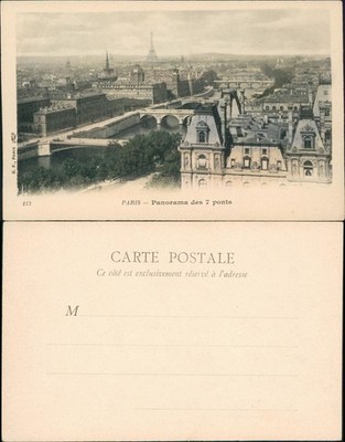 CPA Paris Panorama des 7 ponts Eiffelturm 1911