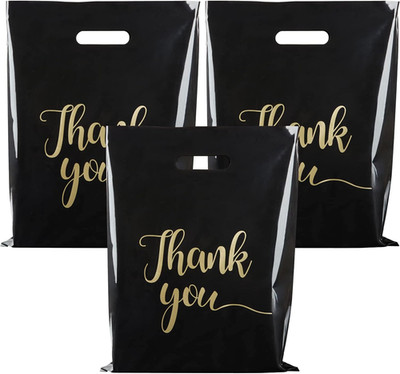Bolsas plastico negras 100 piezas 12x15 pulgadas gruesas reutilizables regalo