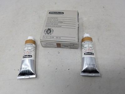 Schmincke Mussini Resin-Oil Colour No.656 Yellow Raw Ochre 35 ml Tube x2  (101)