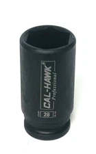 28MM x 1/2" Dr Deep Impact Socket 6-Point, Made of CR-MO and Taiwan, BSSM428