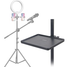 Microphone Stand Soundcard Tray/For Live Tripod Bracket Phone Holder Clamp New