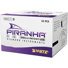 Endodontic Piranha Single Use Round Diamond Burs by SS White (25/pk)