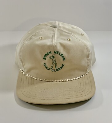 Vintage Byron Nelson Golf Classic Khaki Snapback New Era Strap-Back