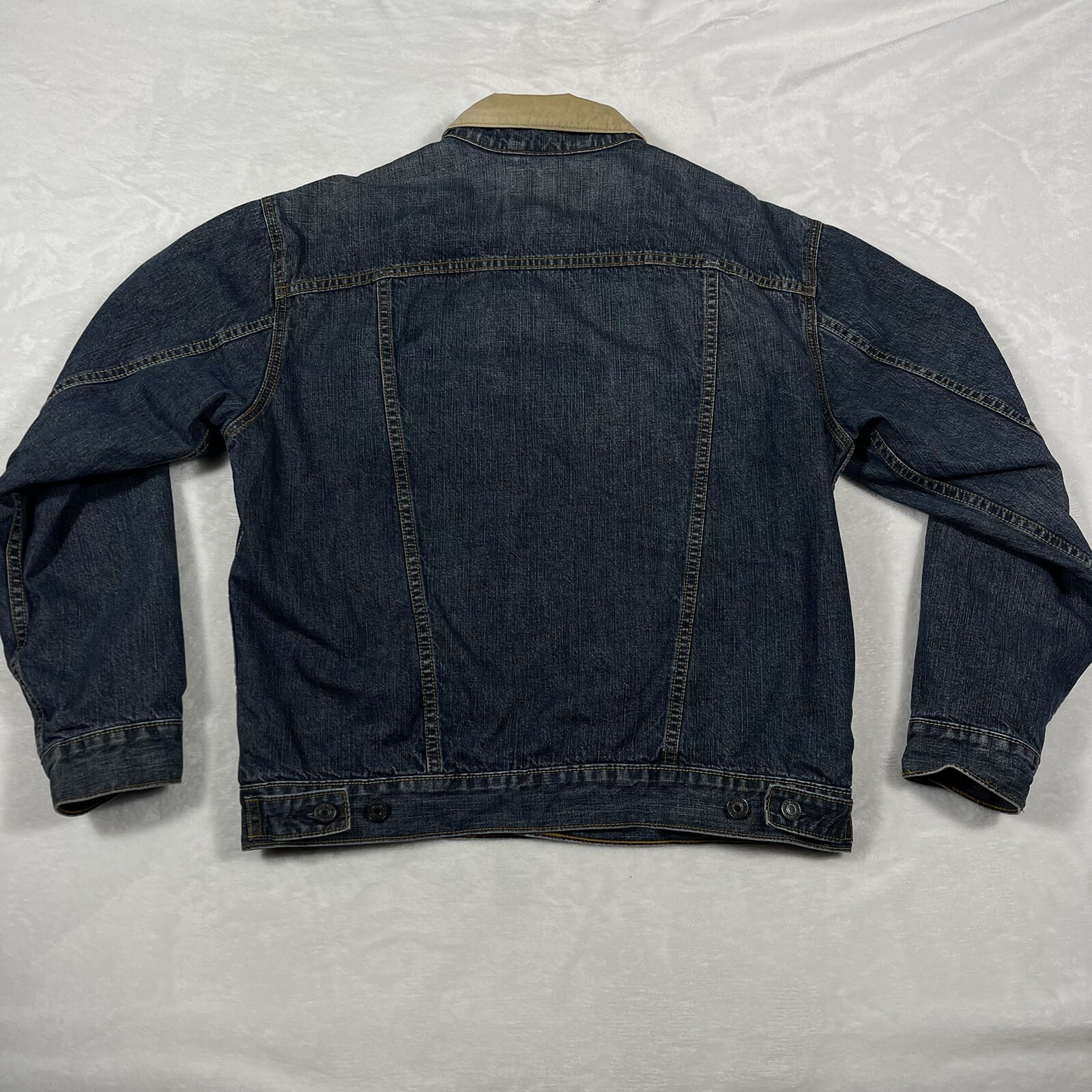 Levi’s Jacket Vintage 2000s Y2K 70518 Levis Denim Trucker Lined Mens Size M