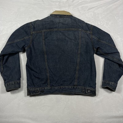 Levi’s Jacket Vintage 2000s Y2K 70518 Levis Denim Trucker Lined Mens Size M