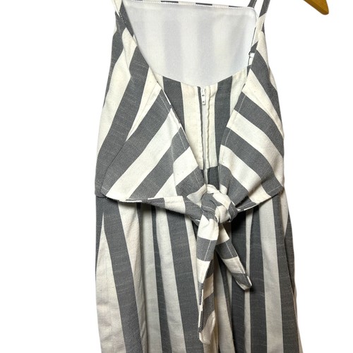 GB Girls Youth Sleeveless Striped Pants Romper Preppy Size 12 Jumper Tie Back - Picture 3 of 7