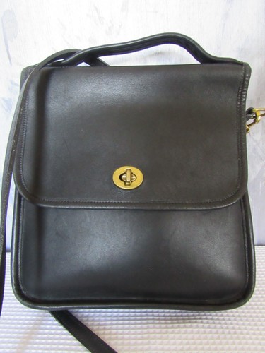 Borsa a tracolla vintage Laura USA in pelle nera USA - Foto 2 di 15