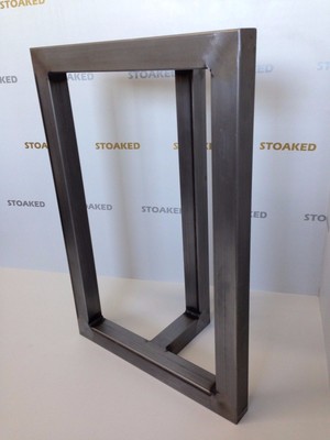 Pair Of Metal Steel T Shaped Legs Dining Coffee Table Bench