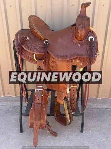 "Premium Western Leather Roper Saddle Set – Durable, Comfortable & Stylish"14-17