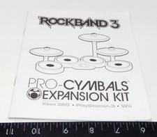 Rock Band 3 Pro-Cymbals Kit Espansione Istruzioni Gioco Manuale Solo Piatti
