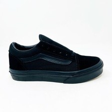 Vans Old Skool Triple Black Classic Kids Casual Sneakers