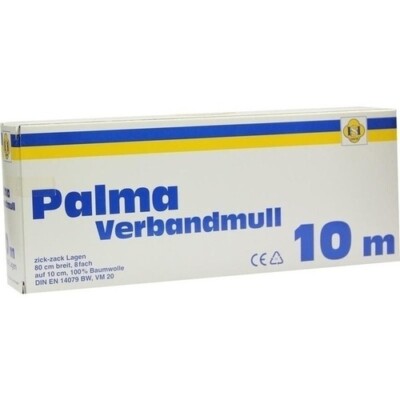 PALMA Verbandmull 80 cm 10 m zickzack Lagen, 1 St PZN 02794978
