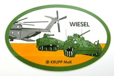 Werbe-Aufkleber Wiesel Krupp MaK  Panzer Kettenfahrzeug Bundeswehr Heer 80er