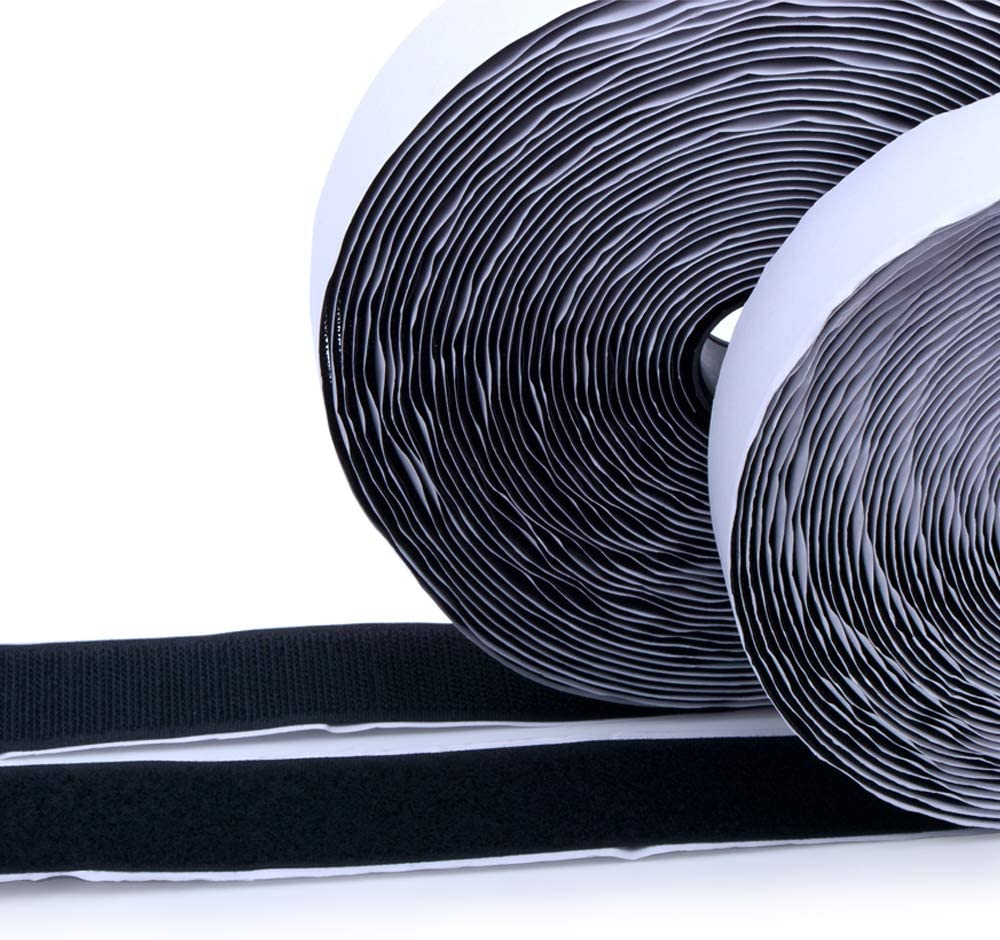Hook and Loop Tape-Roll Self Adhesive Tape Strips Sticky Back Fastener, 1In X...-image