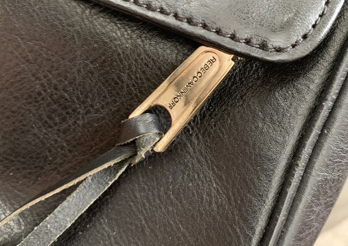 Rebecca Minkoff Mac Cross Body Bag Black Leather Champagne H/ware Excellent Cond - Picture 4 of 8