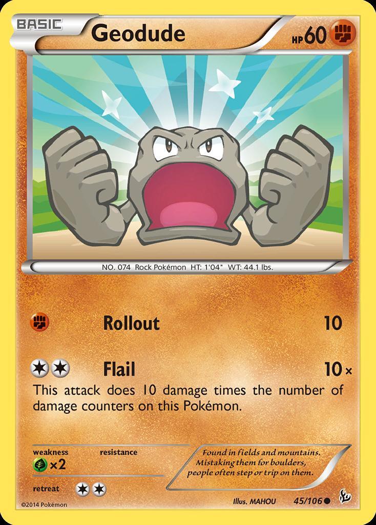 Pokemon Geodude (45/109) Flashfire LP