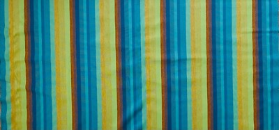 SUNBRELLA Astoria Lagoon Stripe Blue Green Rust Remnant New