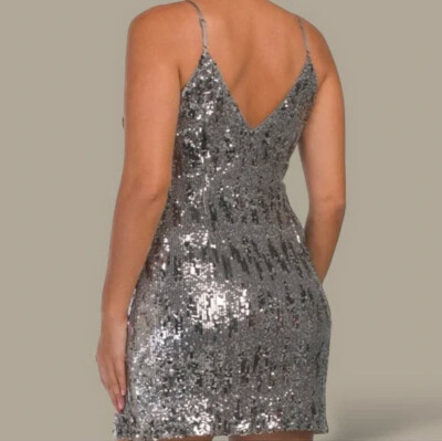 ramy brook silver sequin dress Ramy Brook Annabelle Sequin Fringe Mini Dress in Platinum Fringe