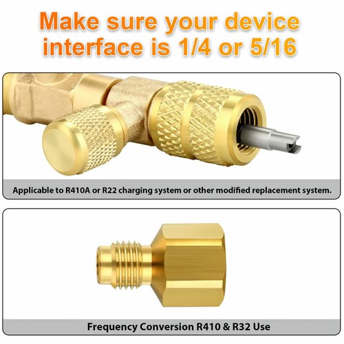 HVAC Valve Core Remover Dual Size 1/4" and 5/16" Port Installer Tool R410A R22 - Picture 7 of 18
