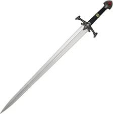 Valyrian Steel Blackfyre Sword 34" Stainless Steel Blade Leather Wrapped Handle