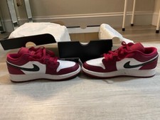 AIR JORDAN 1 LOW GS RED WHITE WITH BLACK 6 YOUTH
