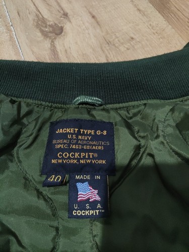 Men's Cockpit USA made in USA bomber jacket size Medium - Picture 10 of 11