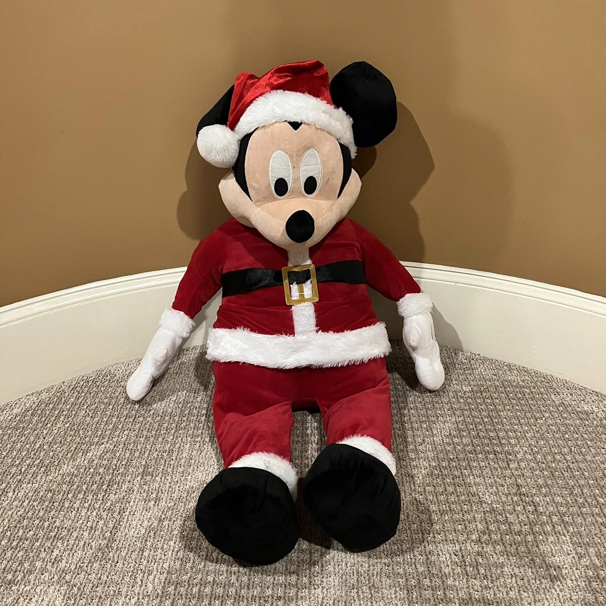 Disney Mickey Mouse Santa Claus Jumbo Plush 48 Inches Christmas Stuffed Animal