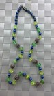 Lapis Malachik Vaseline Blue Green Colored Sterling Silver Necklace 925 Clasp
