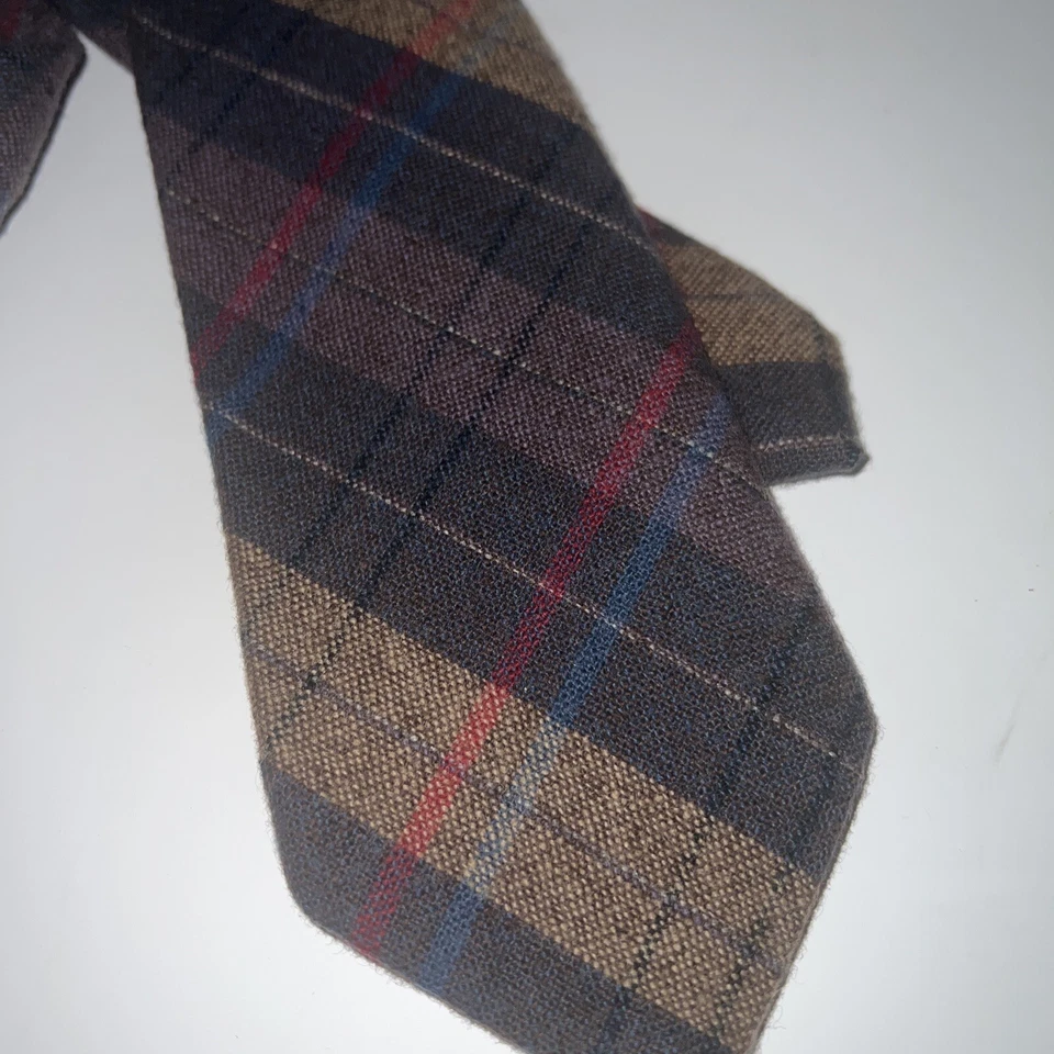 Yves Saint Laurent Mens YSL Silk Tie Woven Striped Necktie Multicolor Vintage - Изображение 2 из 4