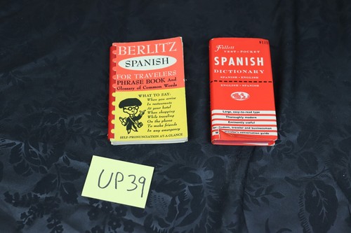 Berlitz Spanish For Travelers (1954) +Follett Pocket Spanish Dictionary (1962)
