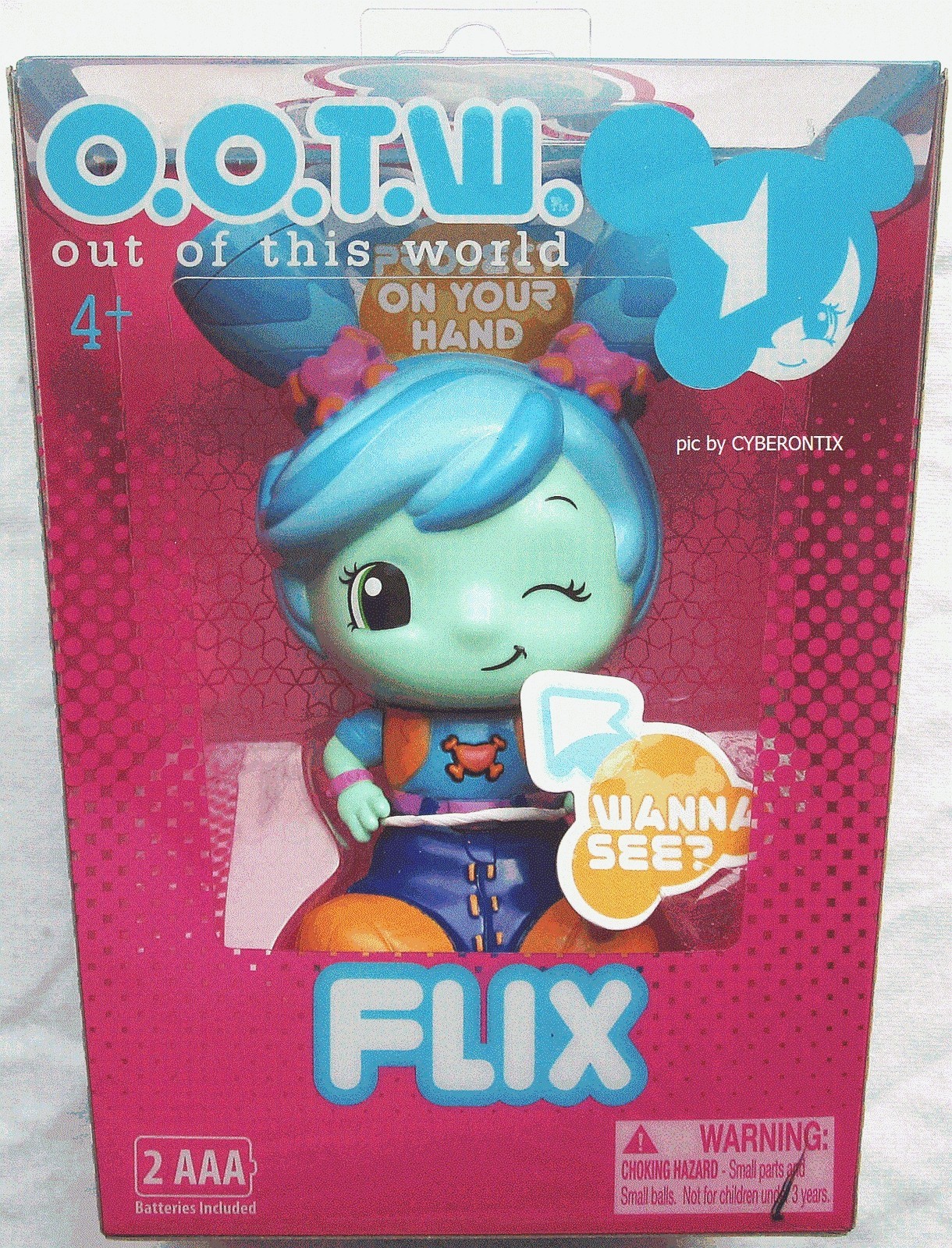OOTW FLIX Blue Girls Toy Doll Lights Up 2012 Out Of This World 4