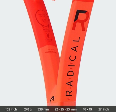 HEAD 2025 Radical Elite 102 Tennis Racket Racquet 102sq 270g 16x19