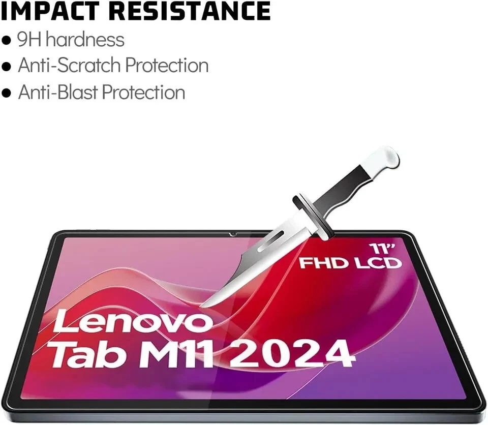 2pack Tempered Glass Screen Protector For Lenovo Tab M11 (TB-330FU/XU) 11'' - Image 3 of 4